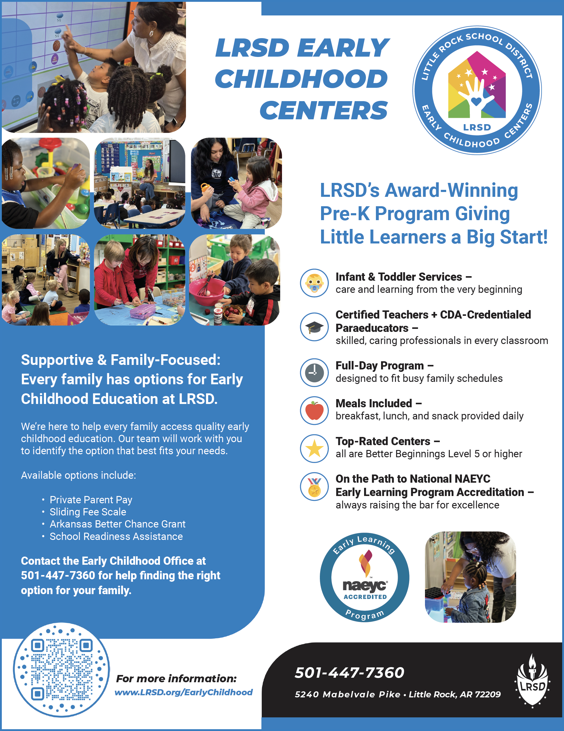 LRSD Early Childhood Centers Flyer