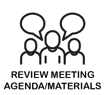 review meeting agenda materials