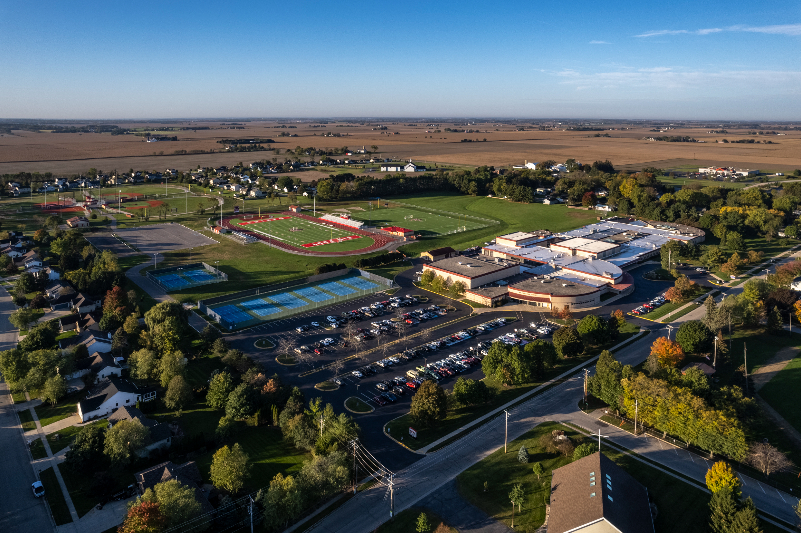 Aerial view of facility grounds