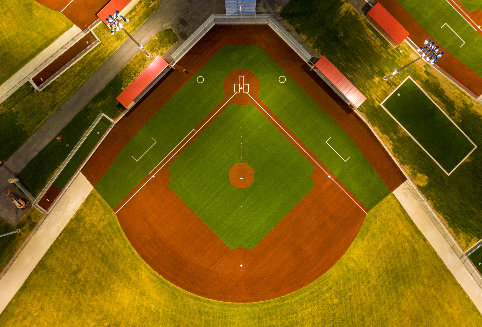 Baseball field at night