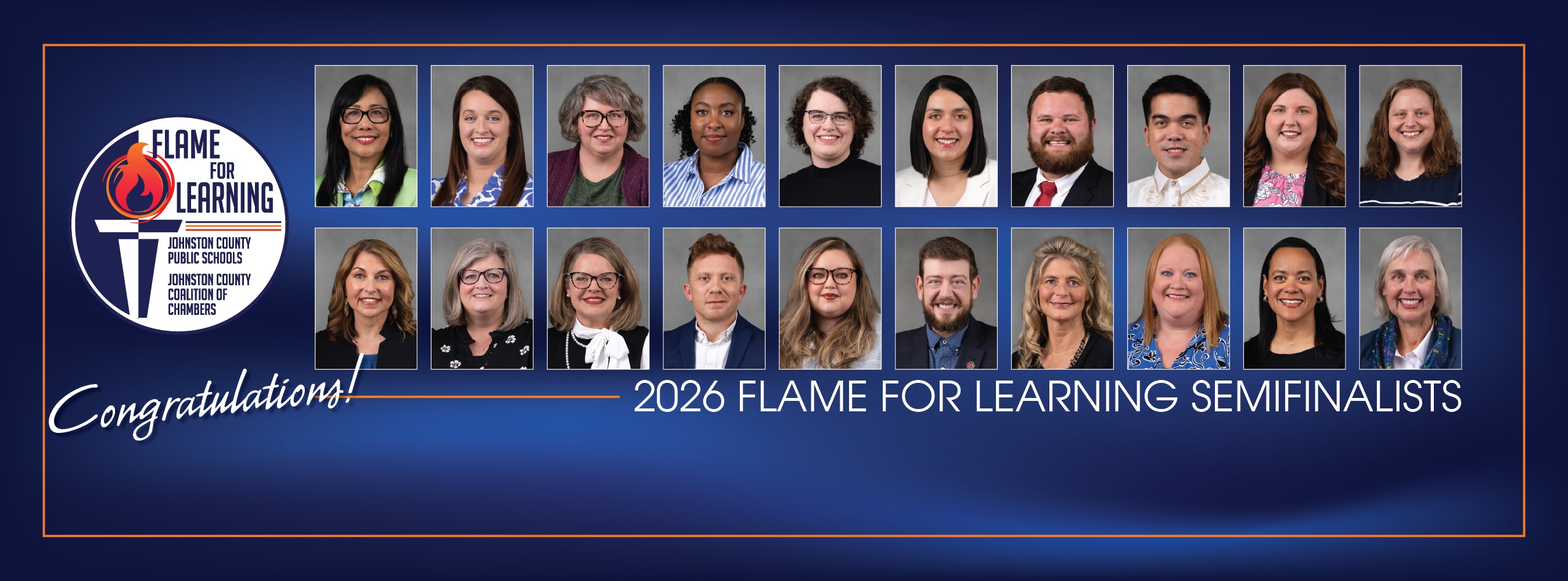 Johnston County Public Schools Flame for Learning Award 20 Semifinalist