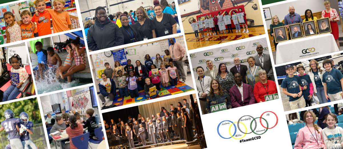 #TeamGCSD - Images of students, faculty, staff, and board members from GCSD