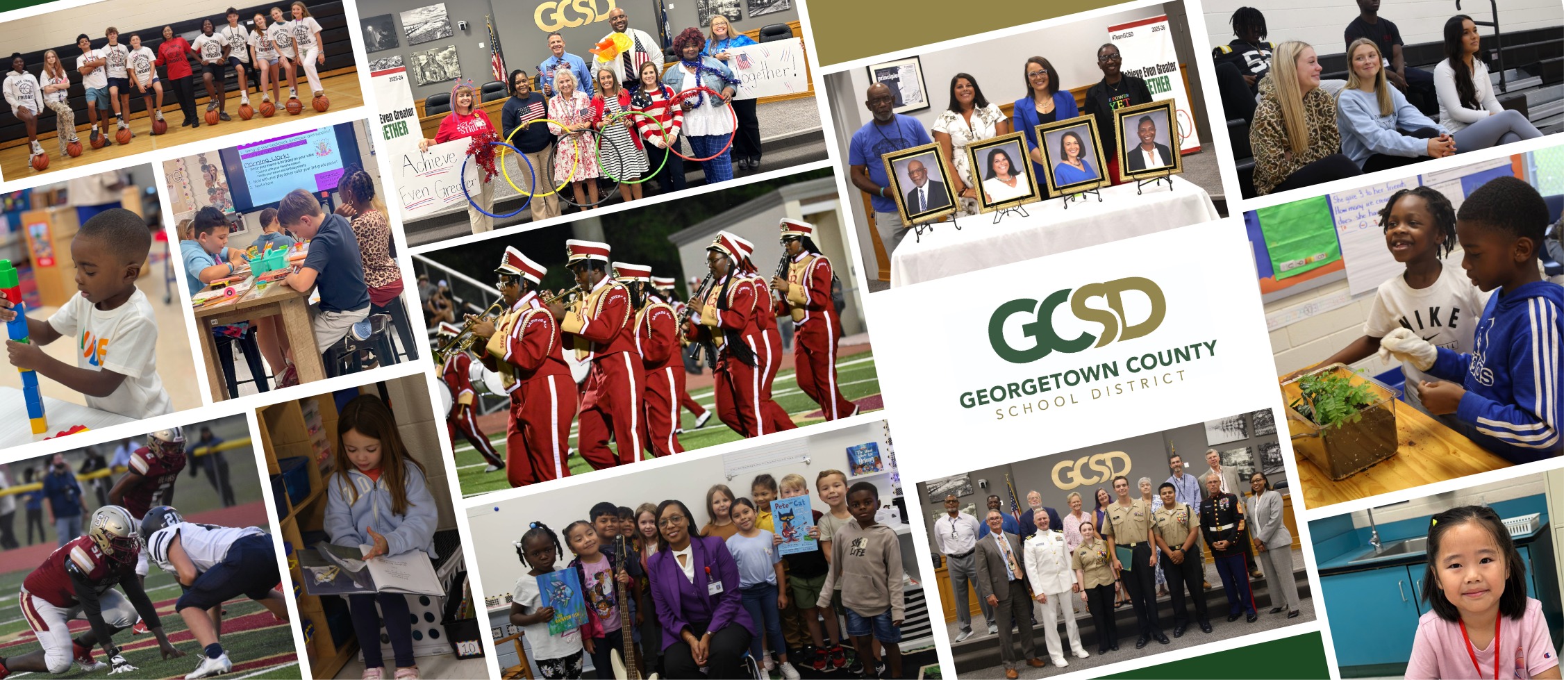 #TeamGCSD - Images of students, faculty, staff, and board members from GCSD