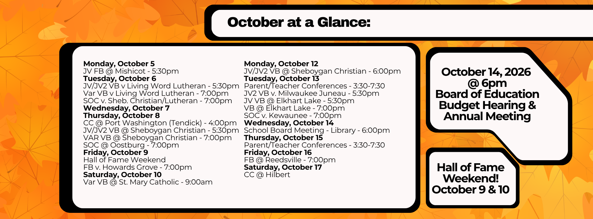 Month at a Glance