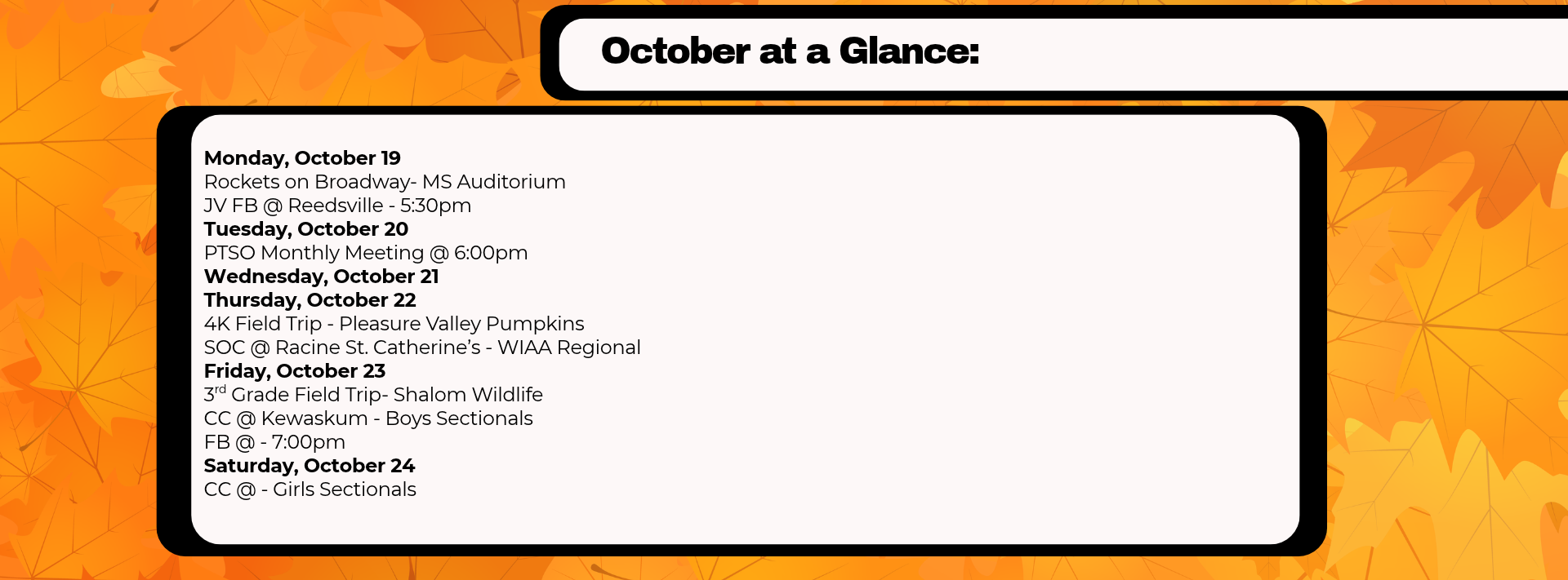 Month at a Glance
