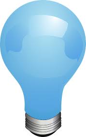 blue light bulb graphic