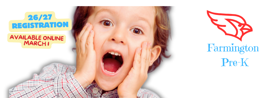 Registration Banner with child announcing online registration date