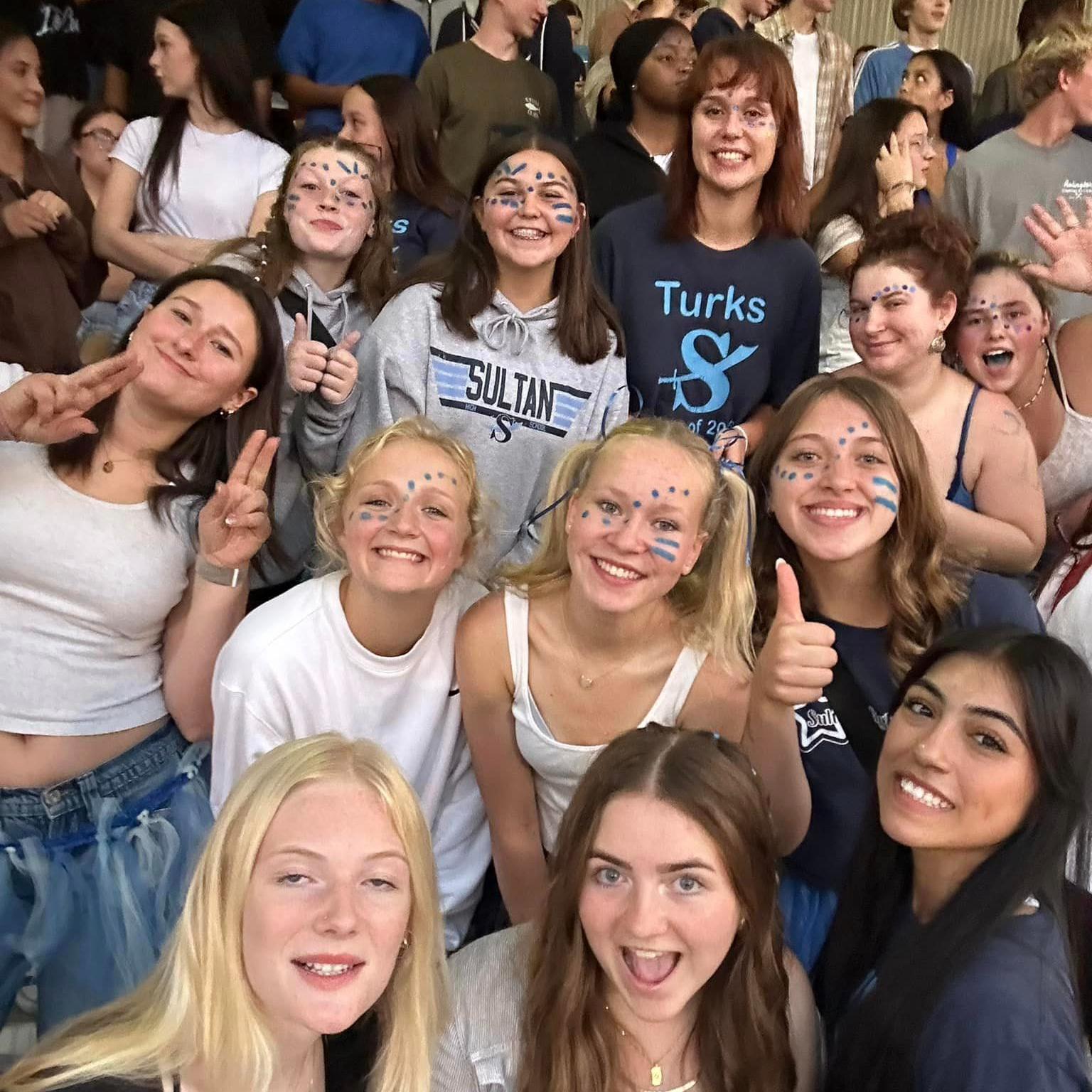 Sultan High School students at the stadium