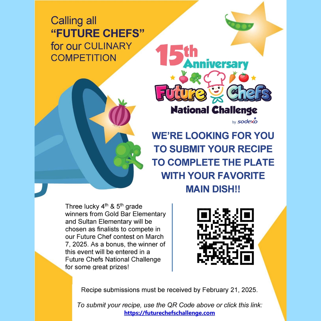 Future Chef Flier in Spanish, competition now open for recipie submissions.