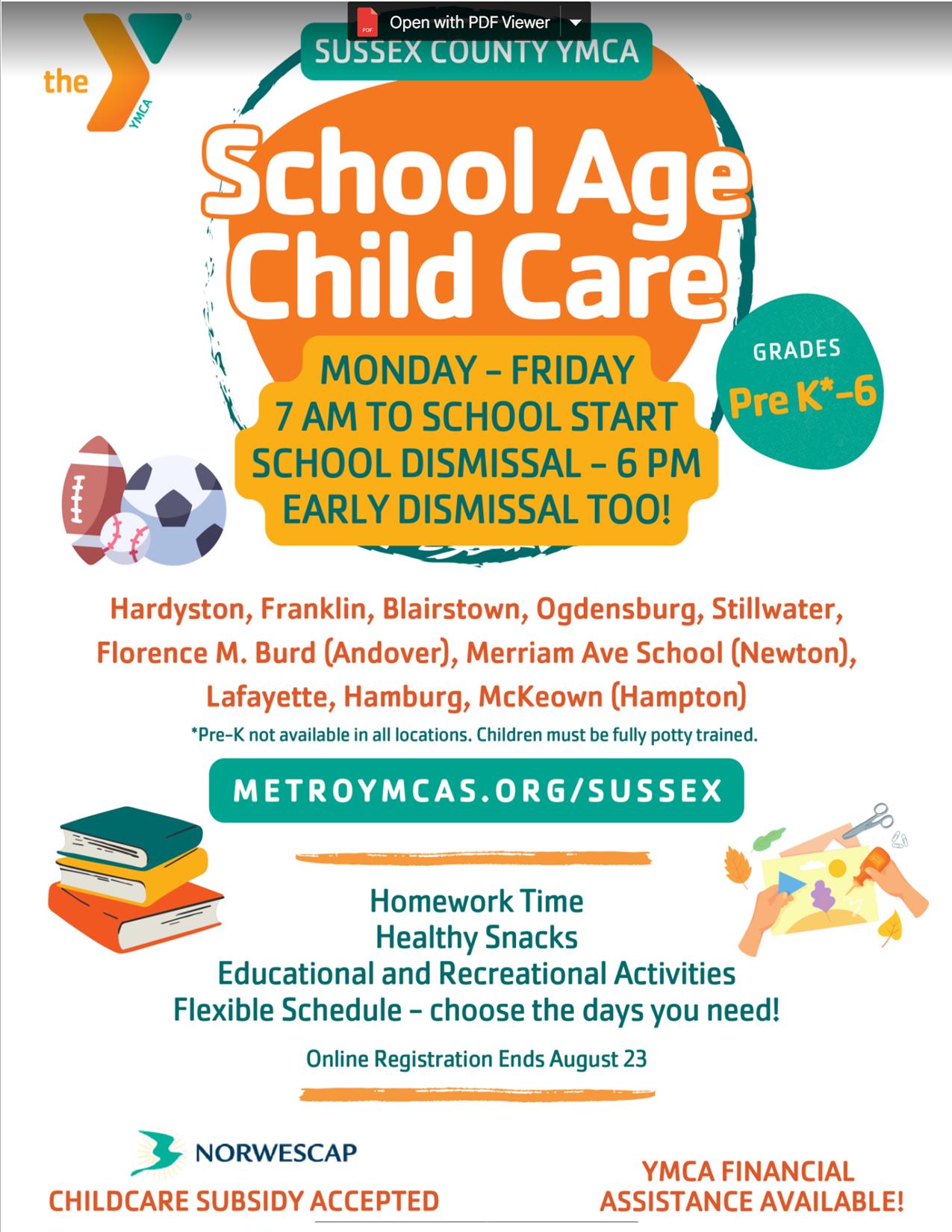 YMCA School Age Child Care