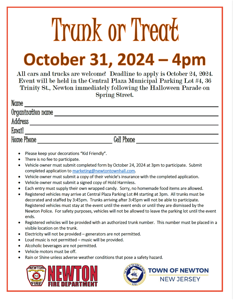 Trunk or Treat Application