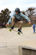 Students showing off their Skateboarding tricks