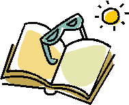 summer image book and sun glasses 