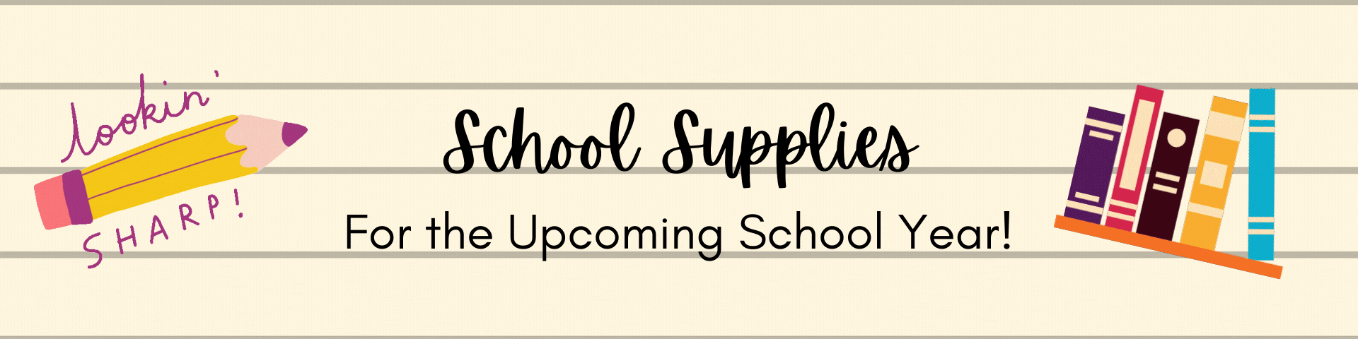 School supply banner