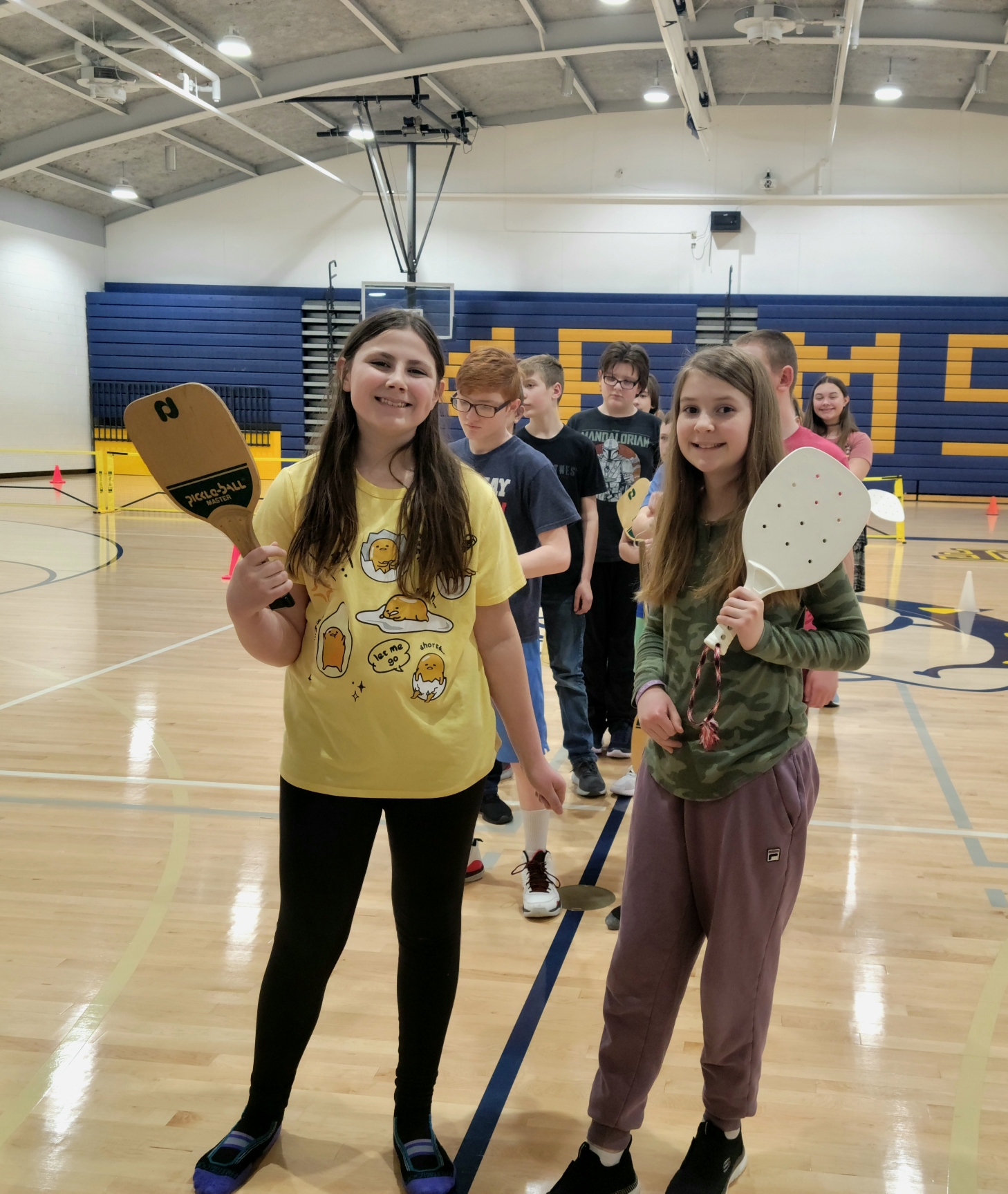 playing pickleball