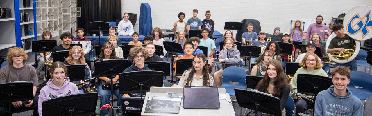 Band poses for group photo