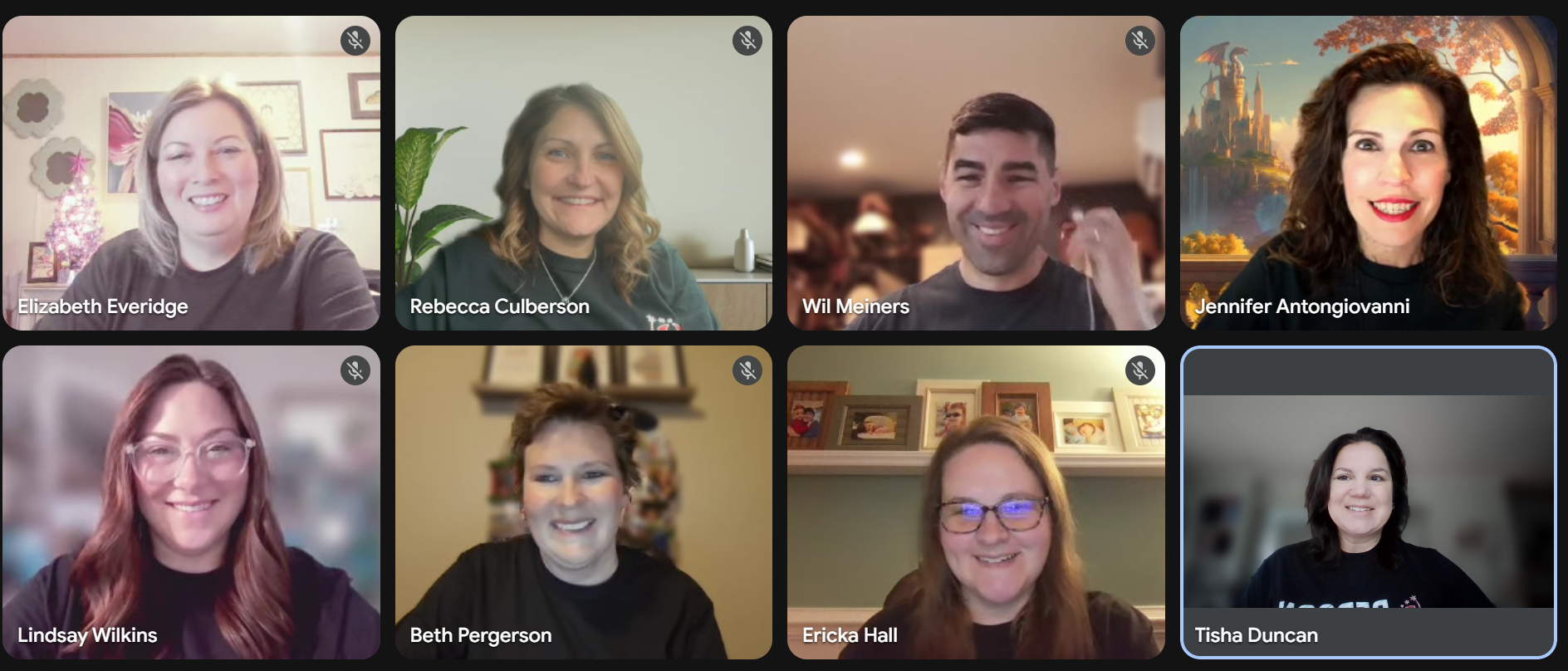 PCSVA Staff members 8 squares of faces