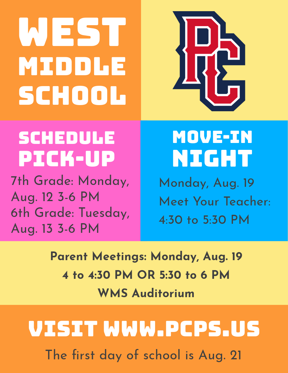 Schedule and Meet the Teacher Information | West Middle School