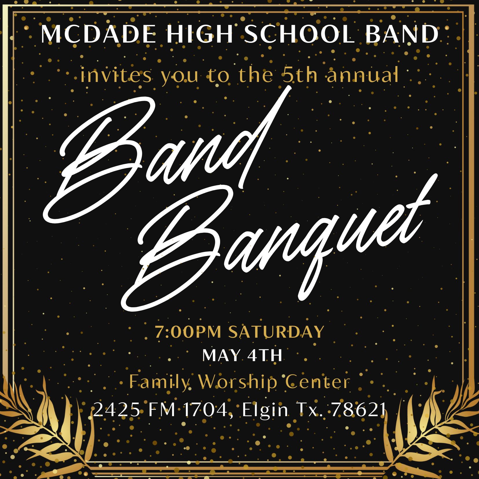 Band Banquet info