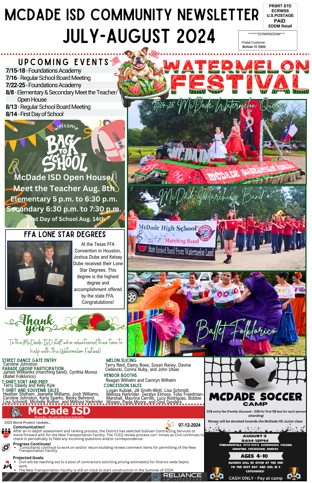 July August Newsletter