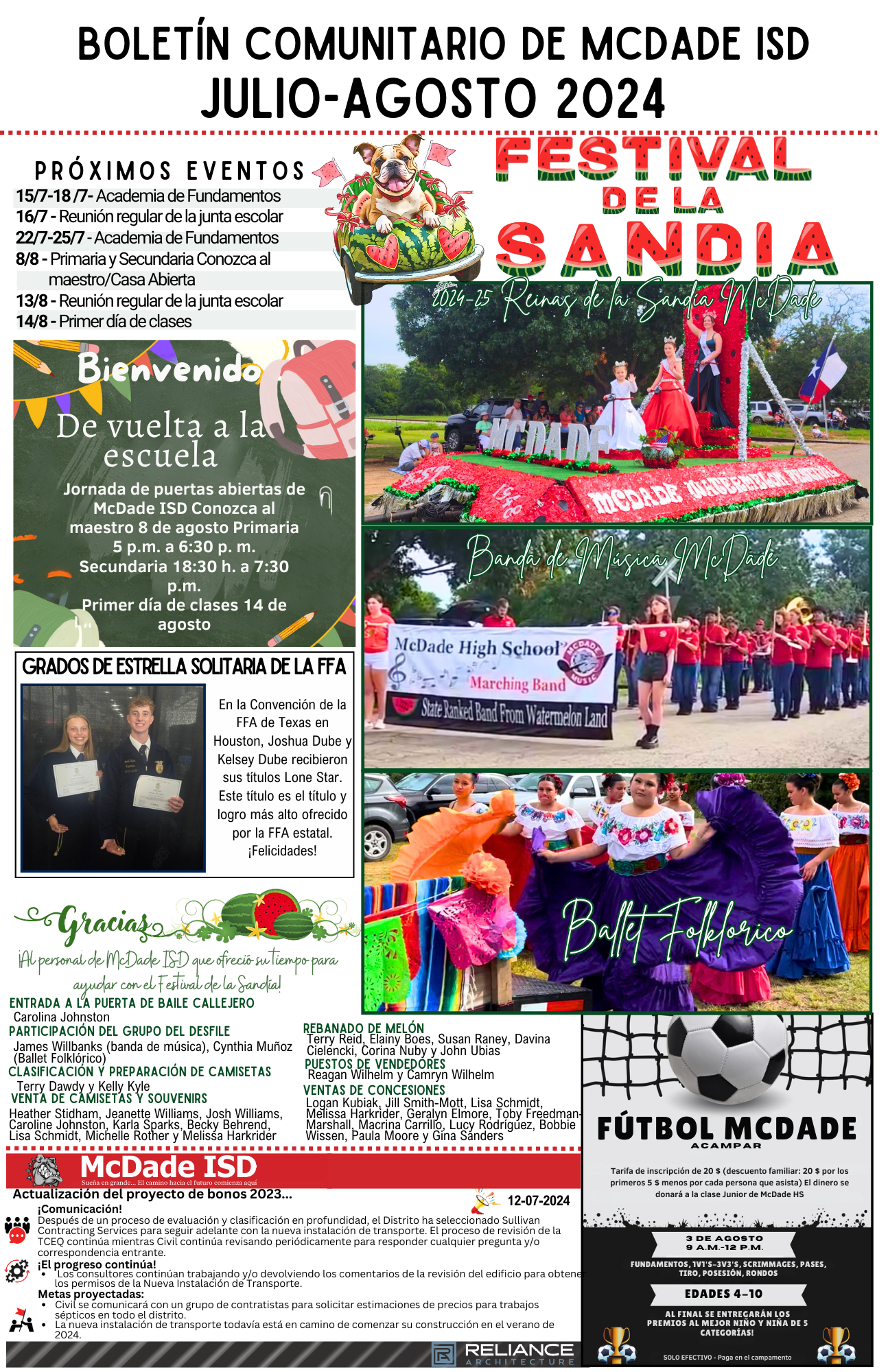 July August Newsletter - Spanish