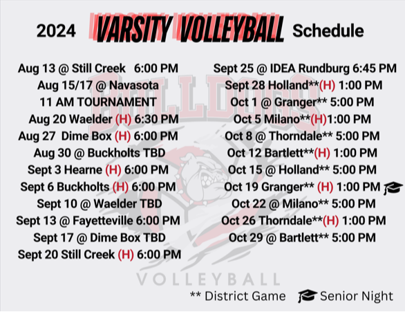 vb schedule