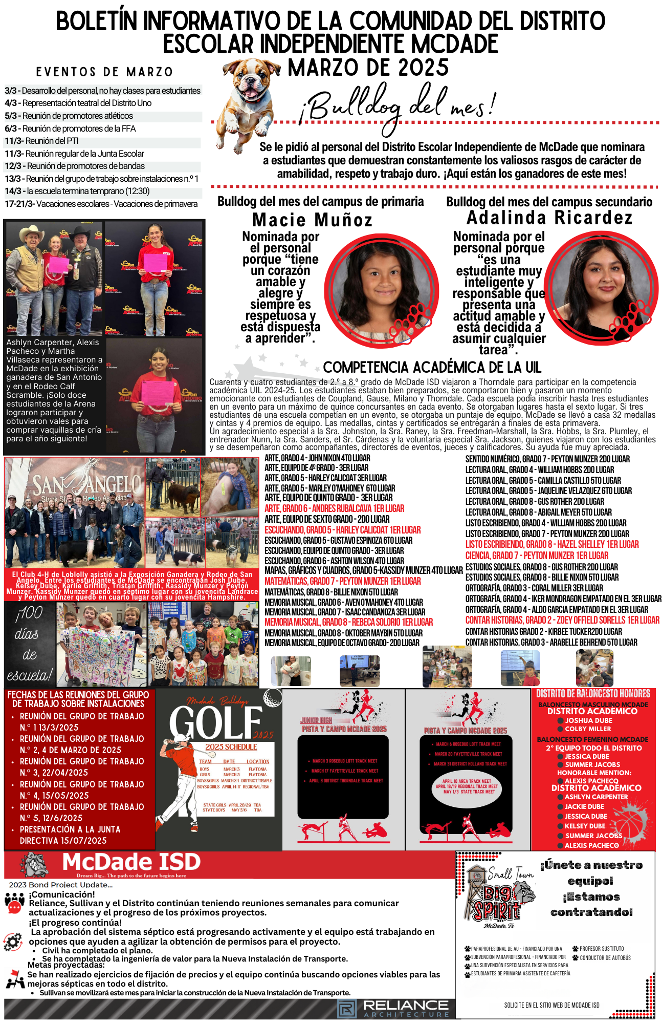March Newsletter - Spanish