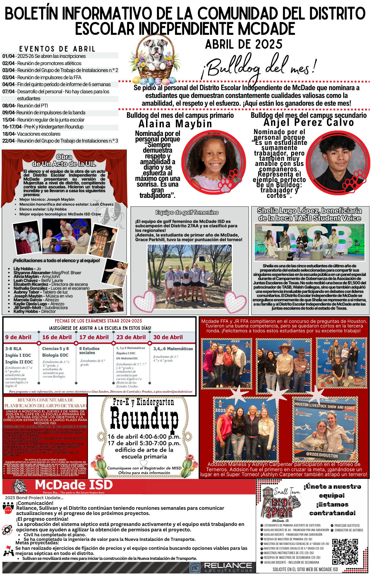 April Newsletter - Spanish