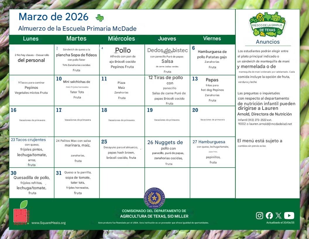 breakfast menu - english