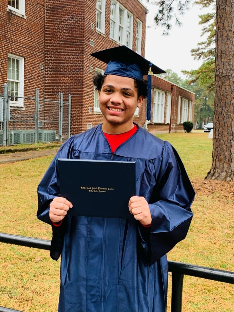 student at his graduation