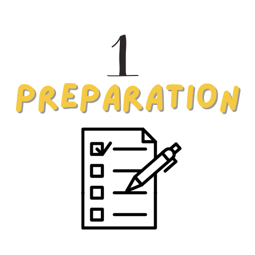 text: preparation with graphic of checklist