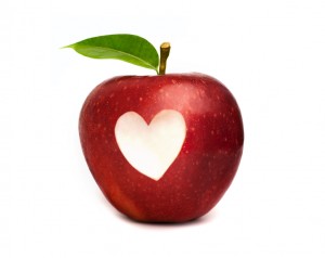 apple with heart