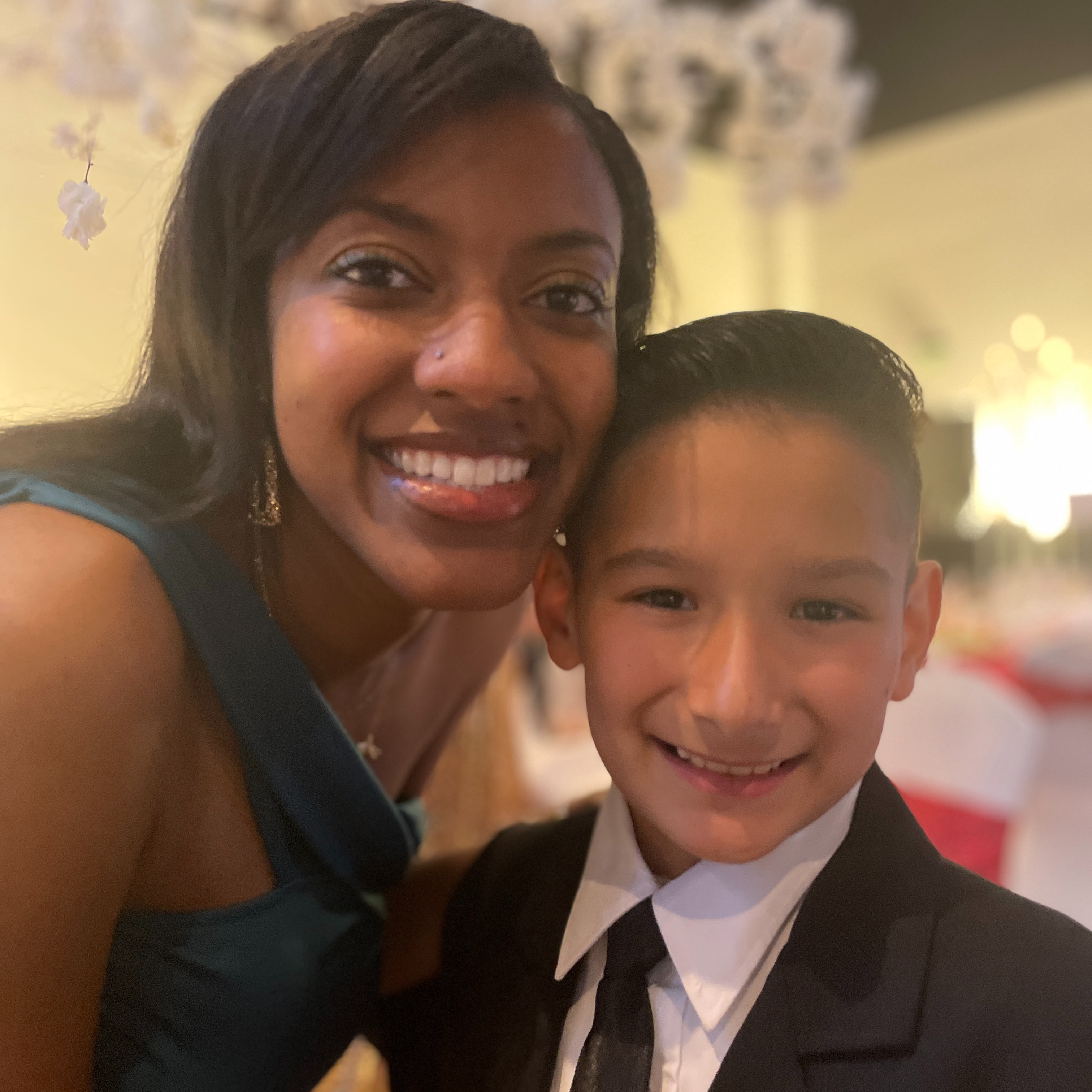 Ms. Hayes and Alan Zepeda at the Teacher of the Year Banquet