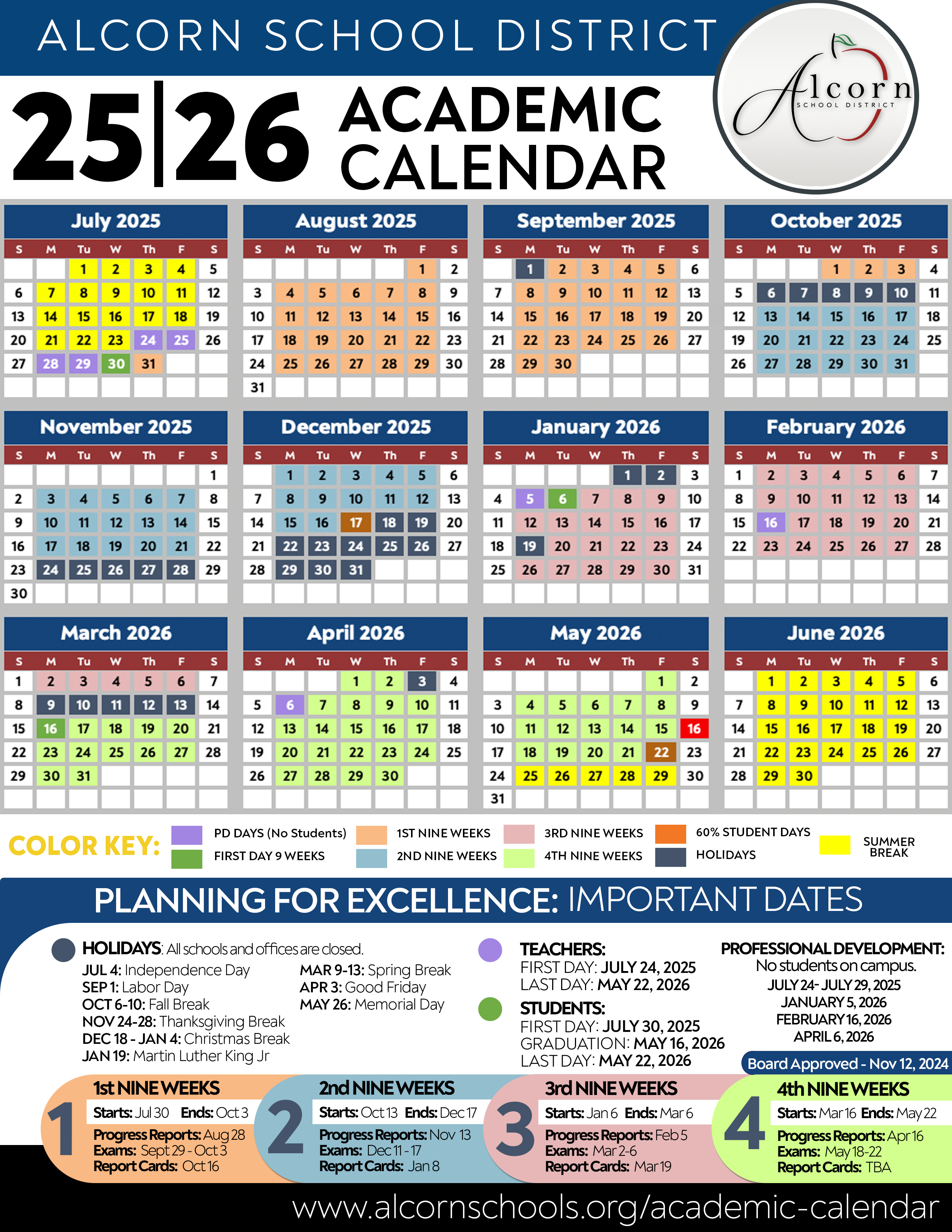 25.26 ASD Calendar