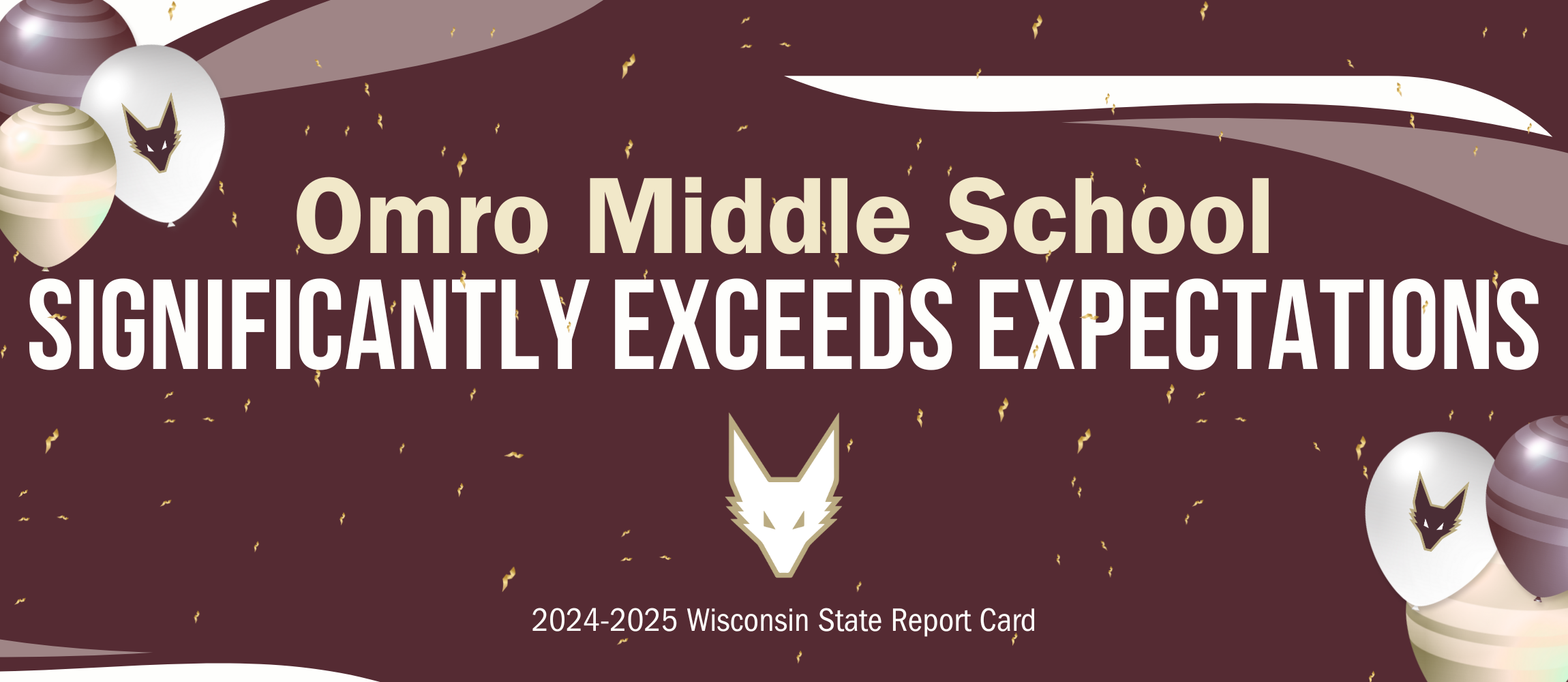 Graphic celebrating School Report Card