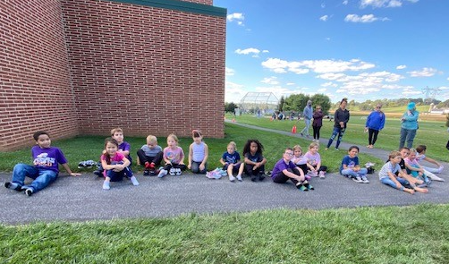 Students at the Fun Run