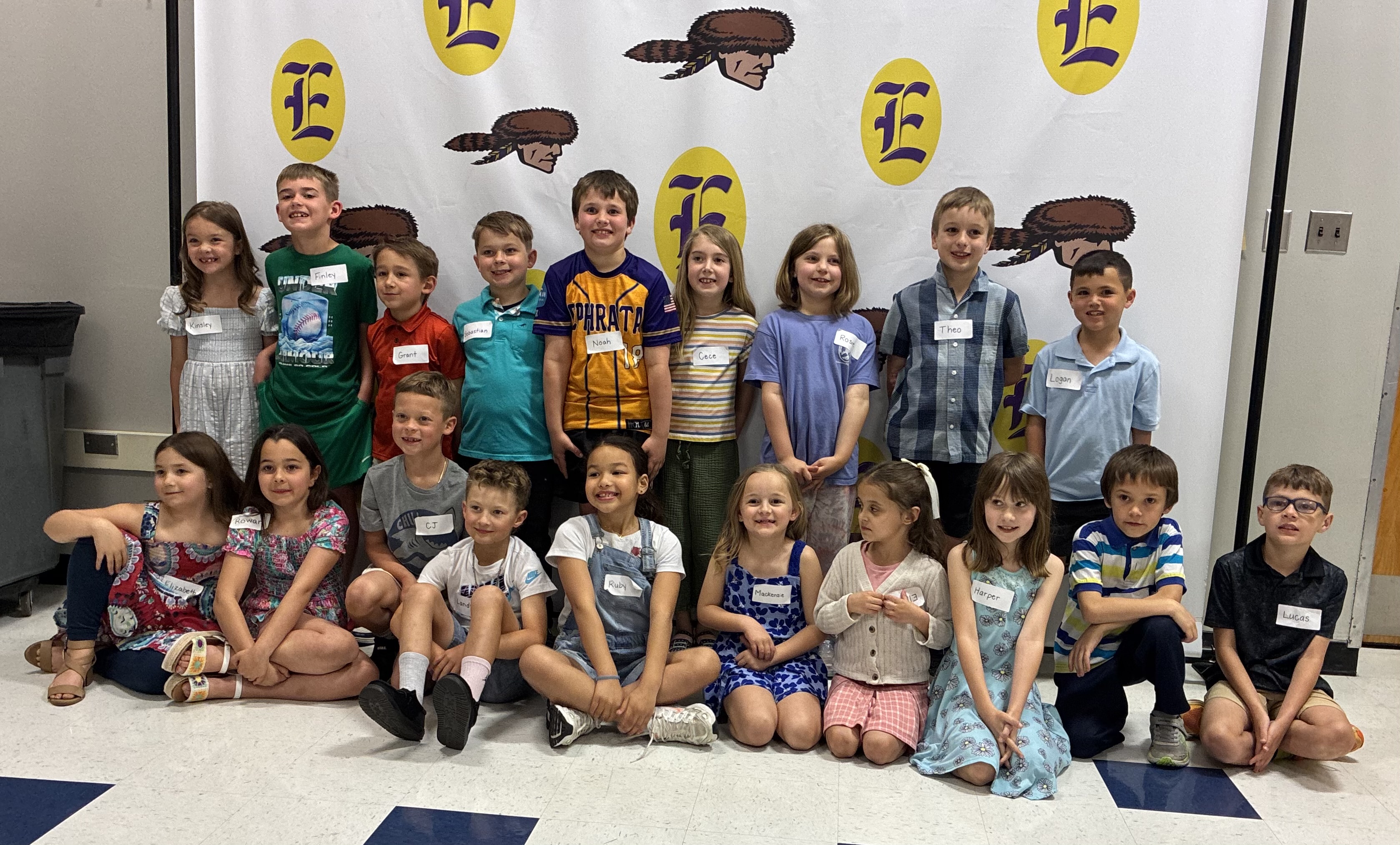 Highland 2nd graders at April school board meeting