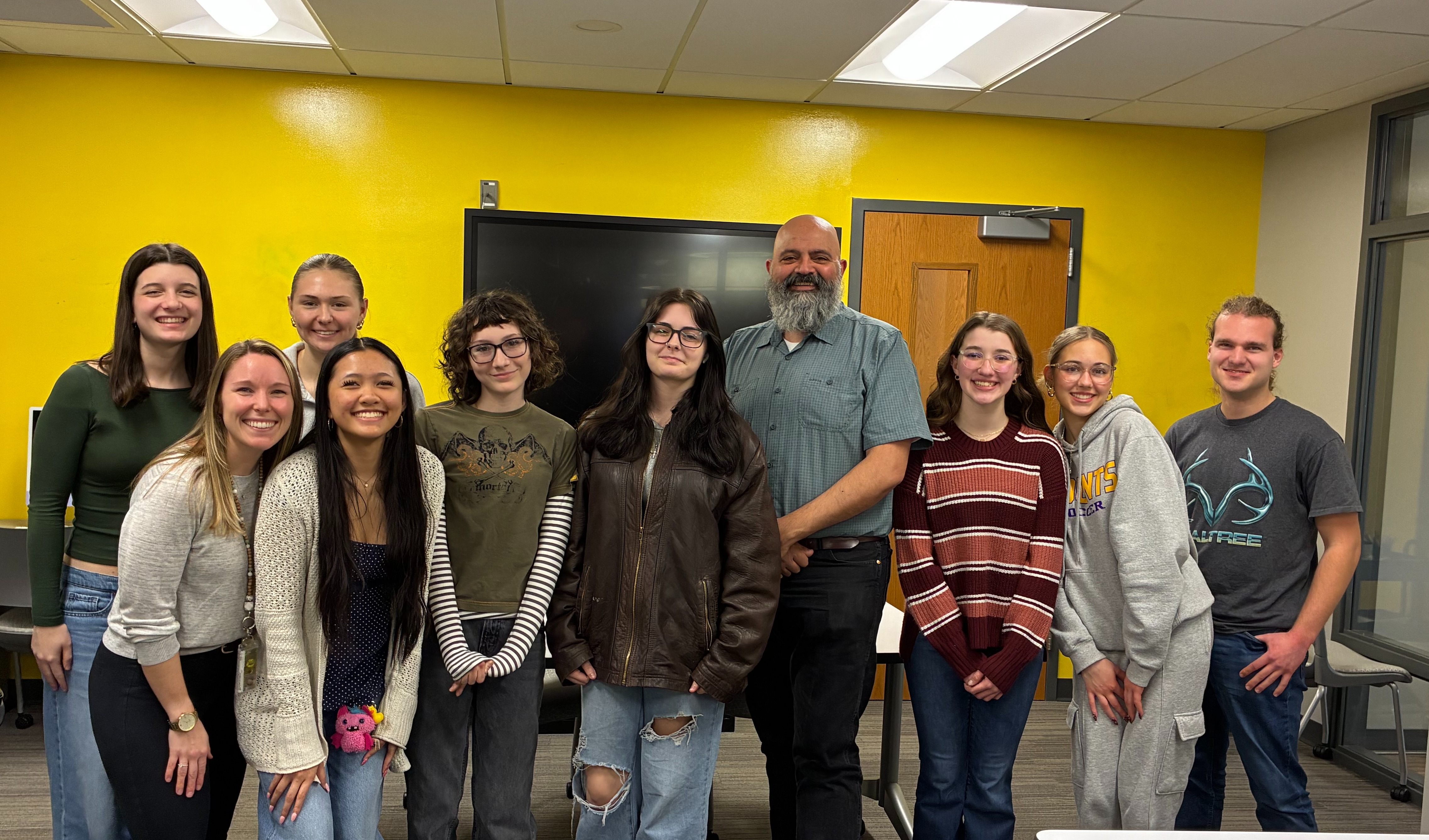 EHS students, staff and Senator Malone