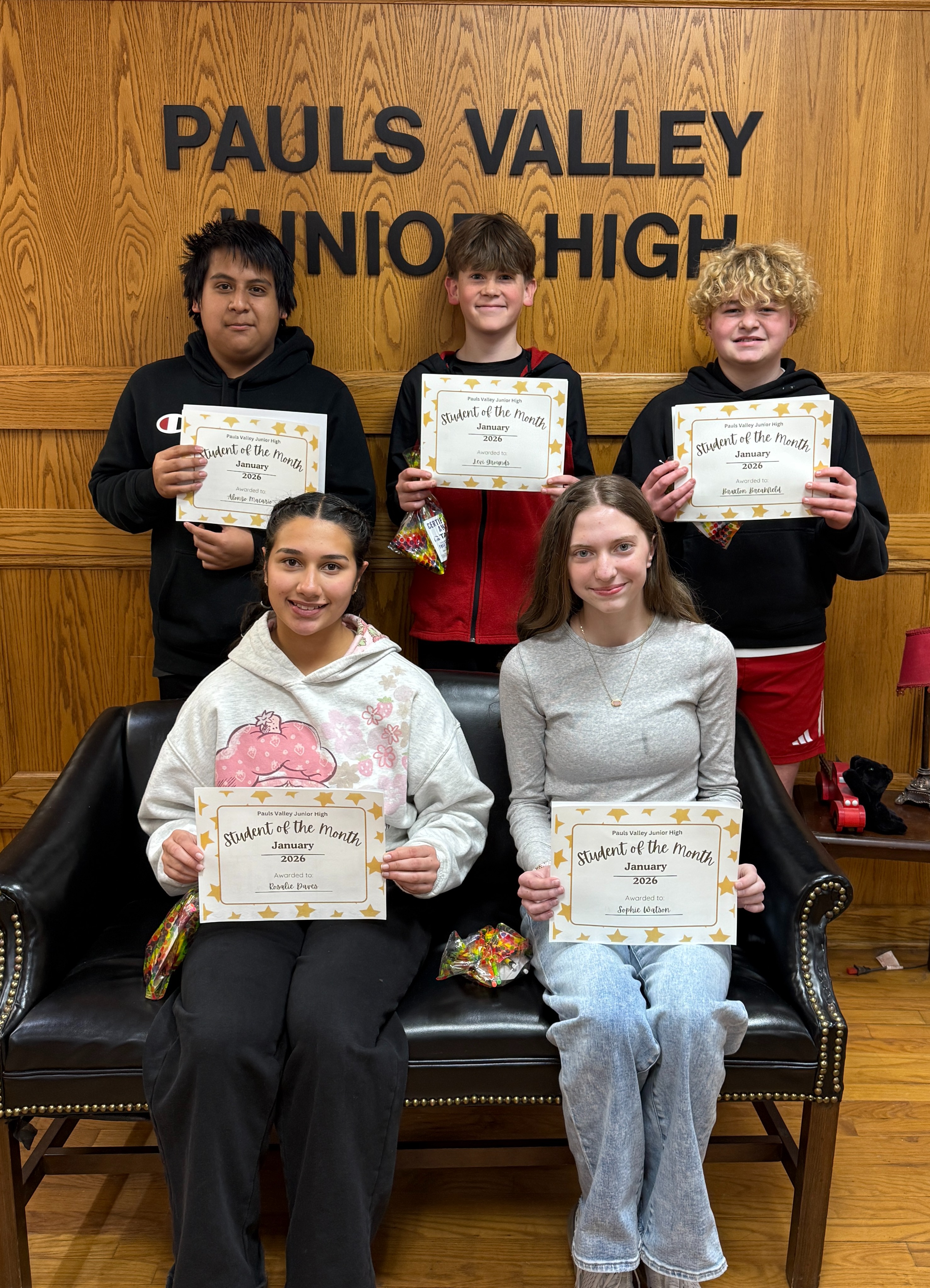 students pose for a picture