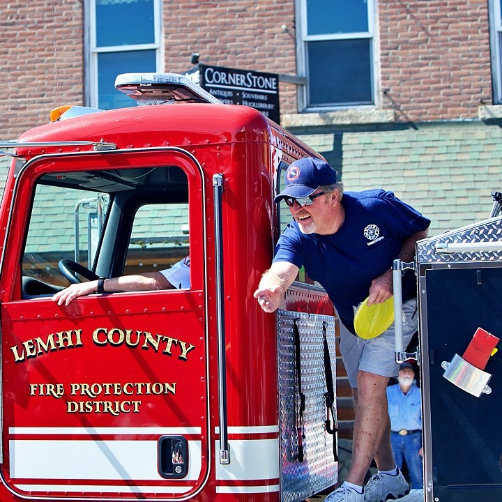Photo of Fireman in a fire truck