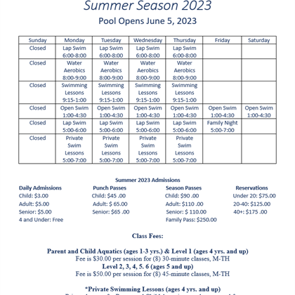 Photo of Salmon City pool schedule summer season 2023