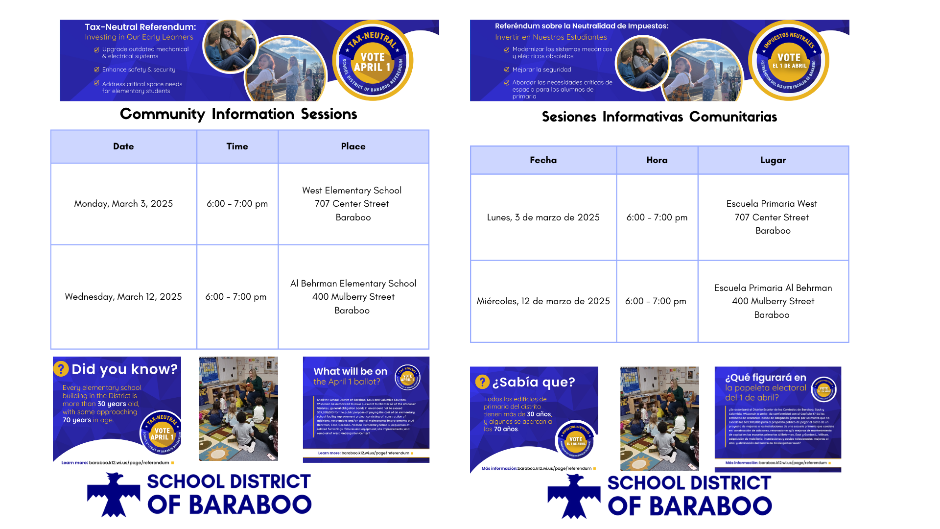 Community Information Sessions