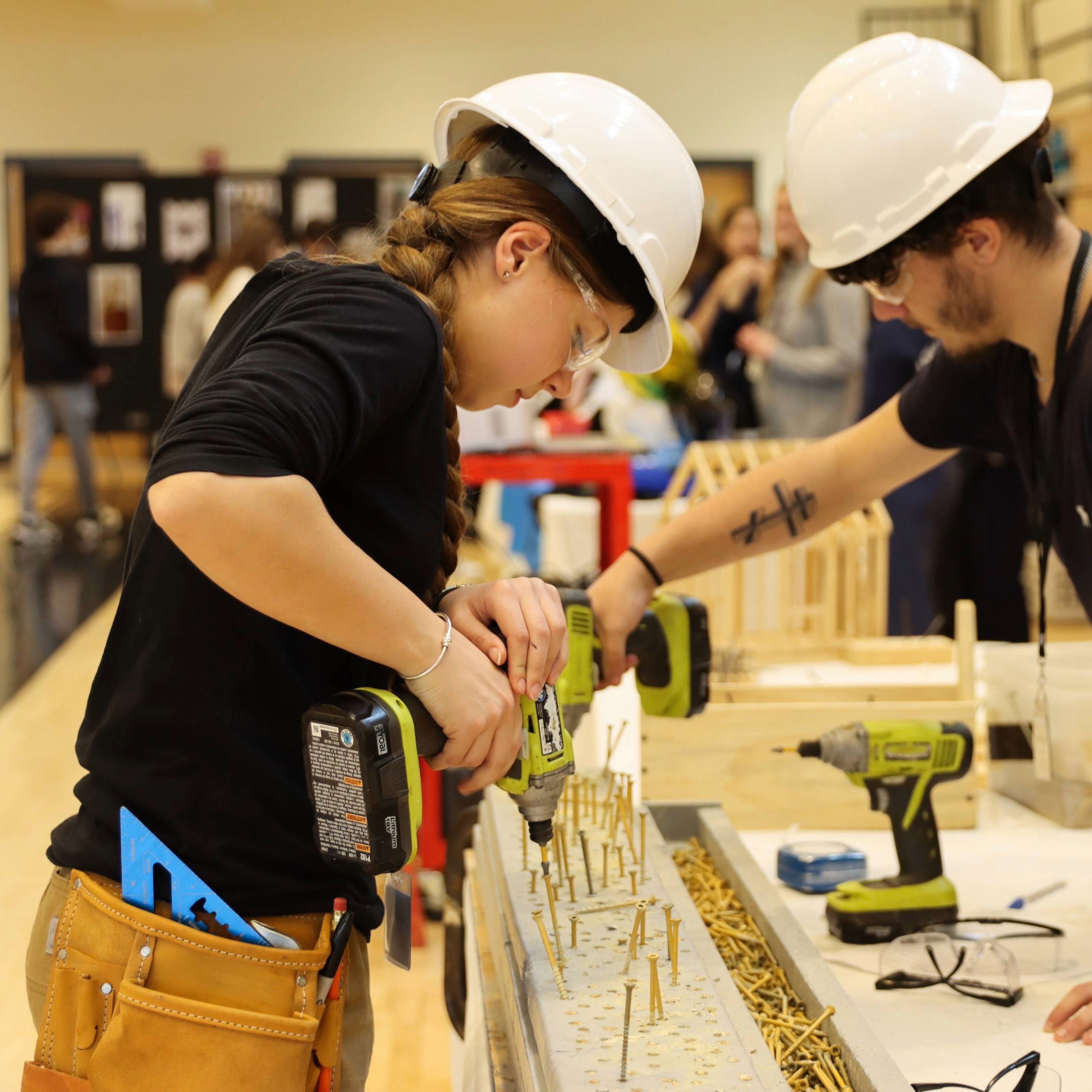 Students participating in the tech program at South High School.