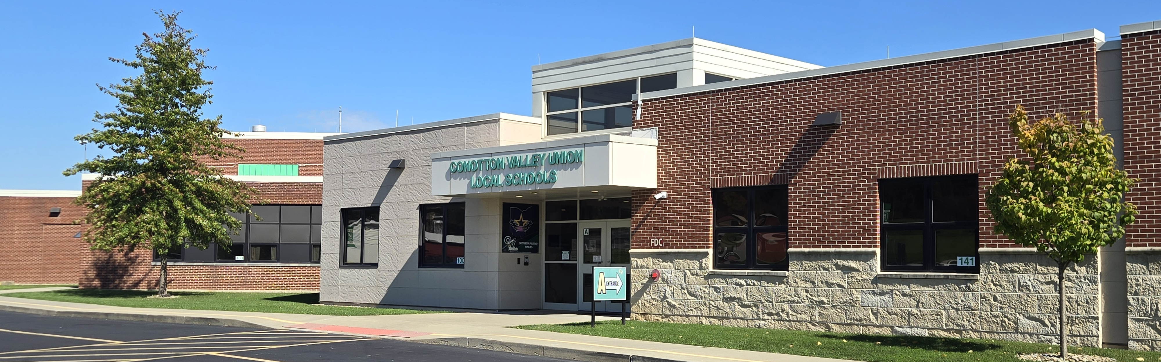 Front of Conotton Valley School Building