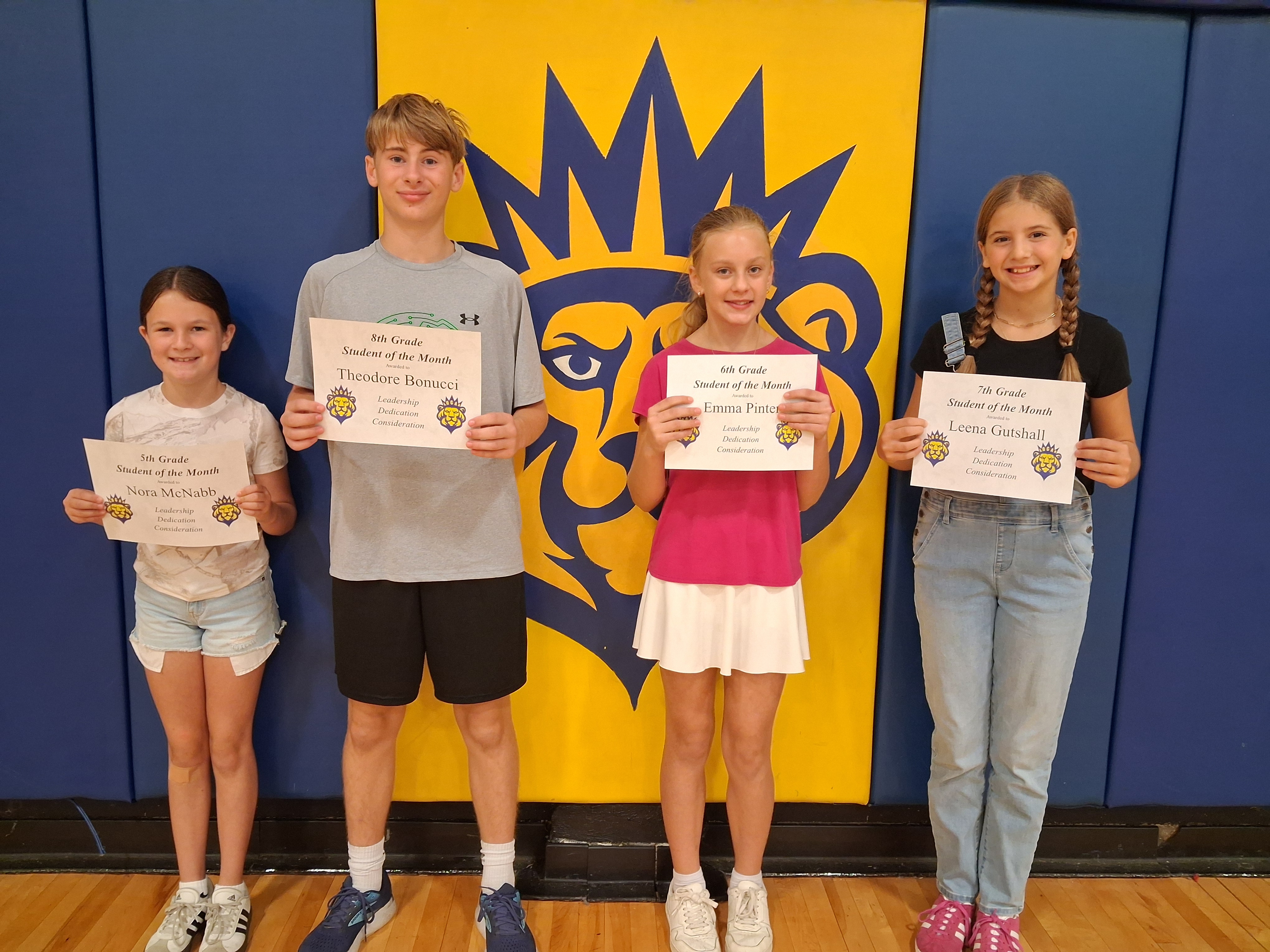 September Students of the Month