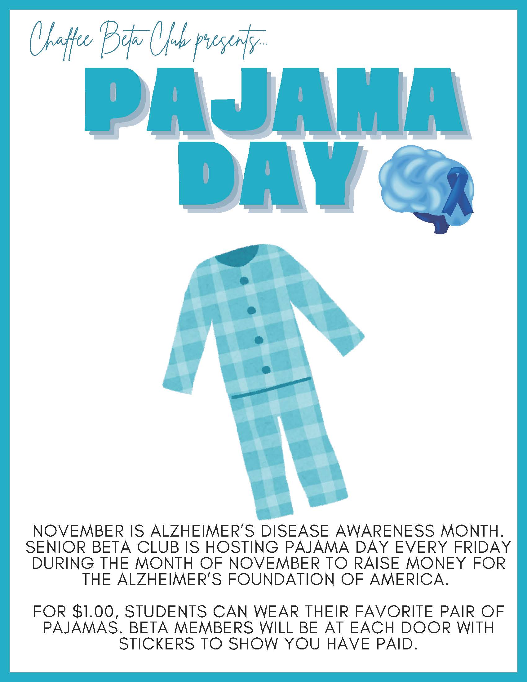 Beta Club PJ Friday in November