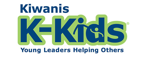 kiwanis k kids youn leader helping others in blue and green text