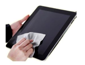 Hand cleaning a tablet