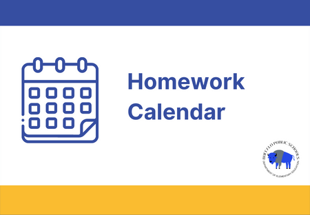 Homework calendar