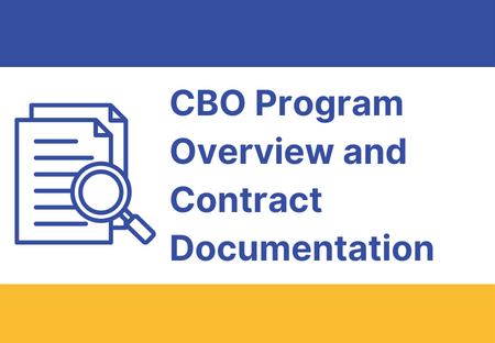 CBO Program Overview and Contract Documents